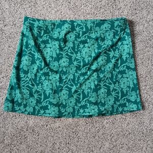 Ripskirt Hawaii Teal Green Hibiscus Floral Skirt Sarong XXL